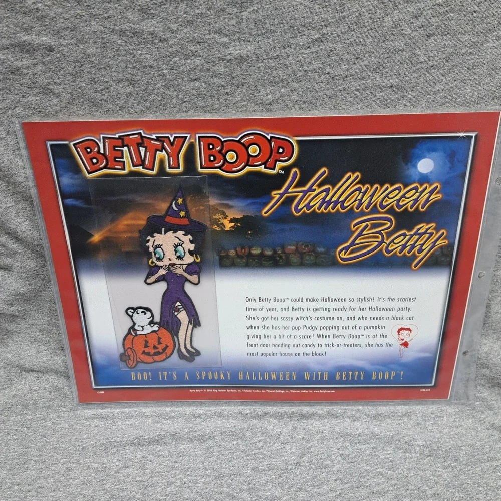 Betty‎ Boop Patch Halloween Betty Pudgy Clothing Patch Collectible Vintage Witch